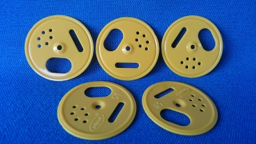Fluglochrosette Kunststoff gelb