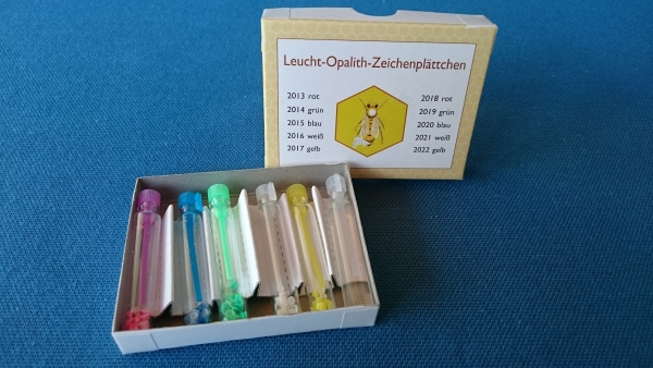 Leucht Opalith Garnitur 5 Flaschen und Leim