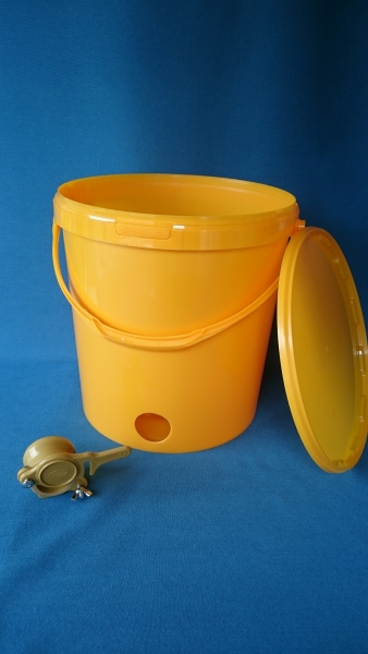 Abfüll-Eimer 25 kg mit Plastik-Quetschhahn