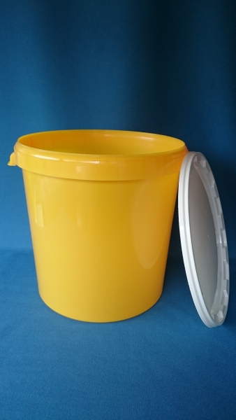 40 kg Plastik-Hobbock gelb ohne Druck