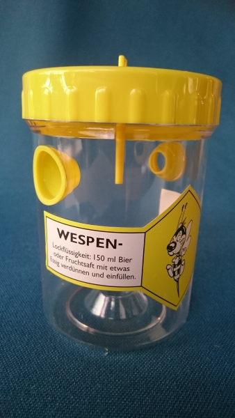 Wespenfangglas aus Kunststoff mit Deckel