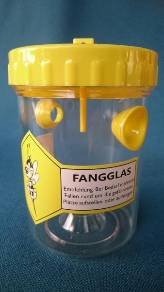 Wespenfangglas aus Kunststoff mit Deckel