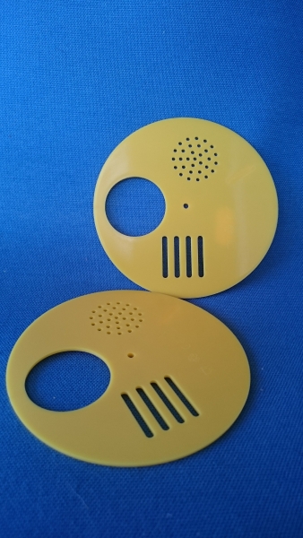 Fluglochschieber rund Plastik gelb
